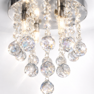 Lustre Cristal Legítimo k9 Para sala Inox 20 cm Lâmpadas G9