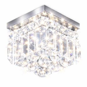 Lustre Plafon Cristal legítimo k9 Vai montado Lâmpadas Led